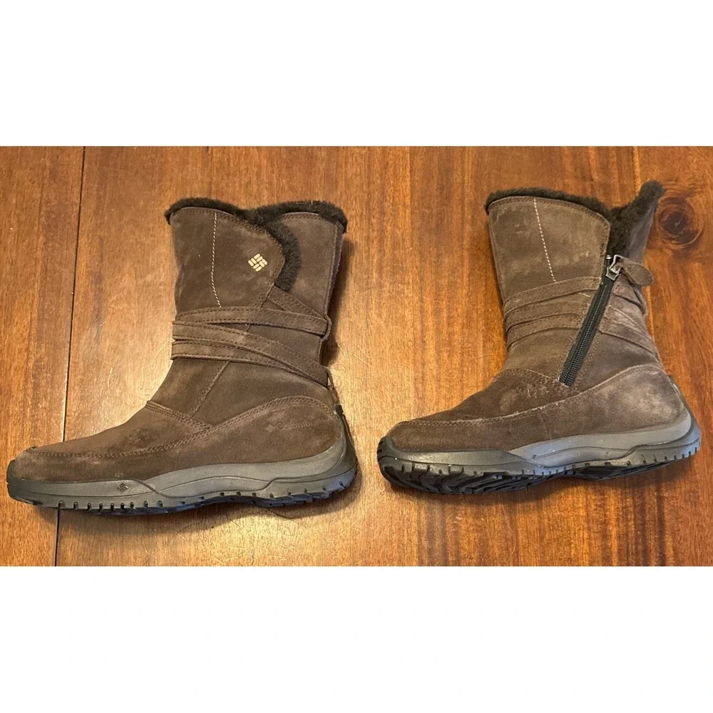 Columbia Namara Women's‎ 6.5 Brown Suede Winter Boots Fur Lined Omni-Grip